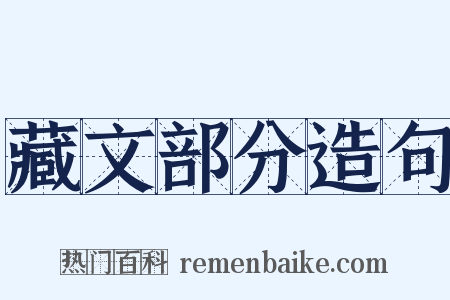 藏文部分造句是什么意思的图片